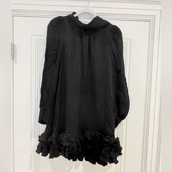 Balenciaga Dresses & Skirts - Balenciaga Y2K Vintage Elegant Black  Dress with Ruffle Detail